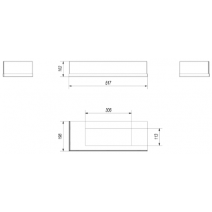 Размеры стекла Delta 600 левый