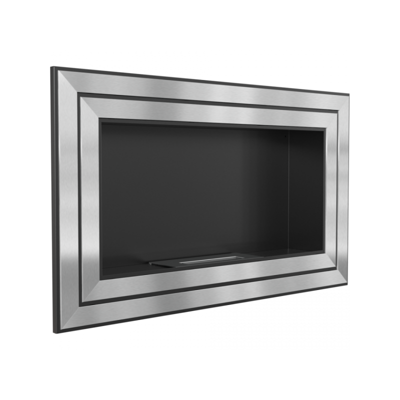 Вид сбоку биокамина Kratki Juliet 1100 нержавеющая сталь (с сертификатом TUV)