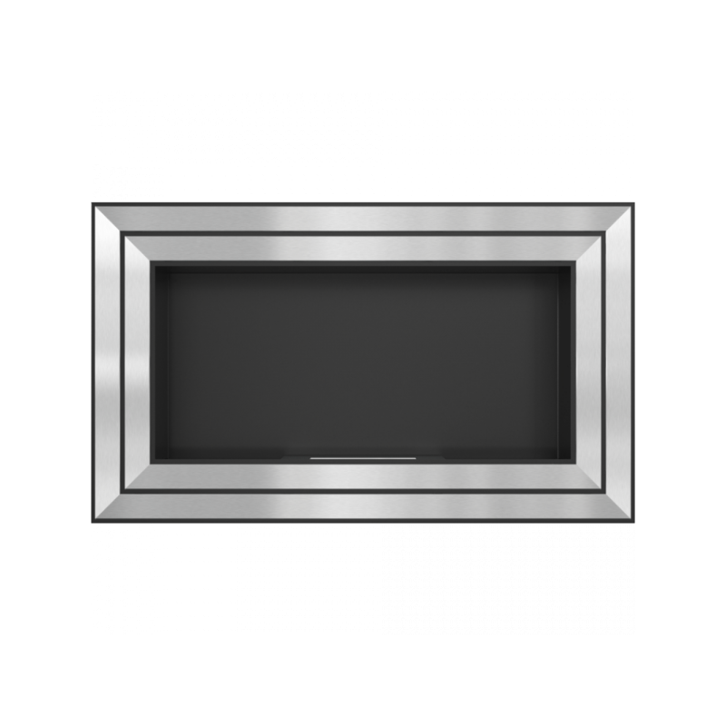 Вид спереди биокамина Kratki Juliet 1100 нержавеющая сталь (с сертификатом TUV)