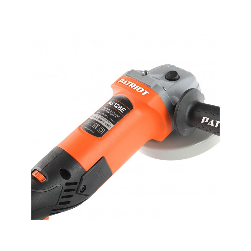 Угловая шлифмашина Patriot AG 128E 110301290 вид сбоку ручка