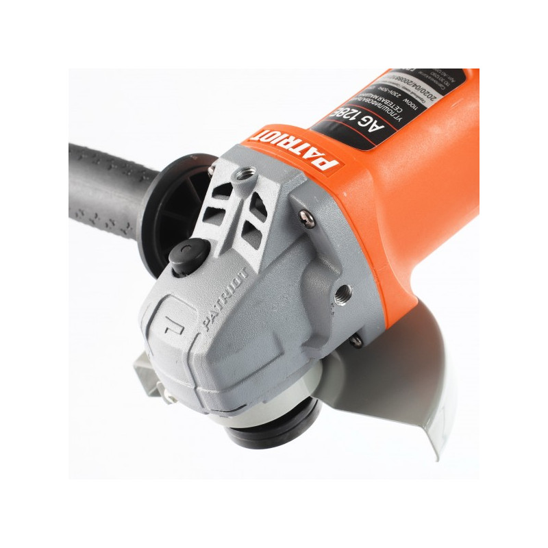 Угловая шлифмашина Patriot AG 128E 110301290 кнопка блокировки шпинделя гайка
