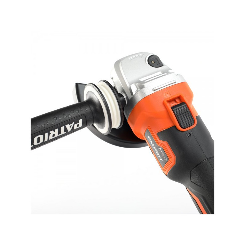 Угловая шлифмашина Patriot AG 125 UES 110303125 (Без АКБ) выключатель кнопка блокировки шпинделя