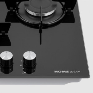 Газовая варочная панель HOMSair HGG431BK Black конфорка и ручки