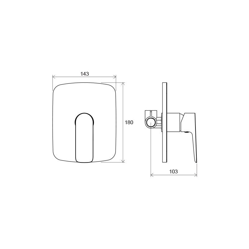 Смеситель Ravak CL 062.00 X070087 - схема с размерами