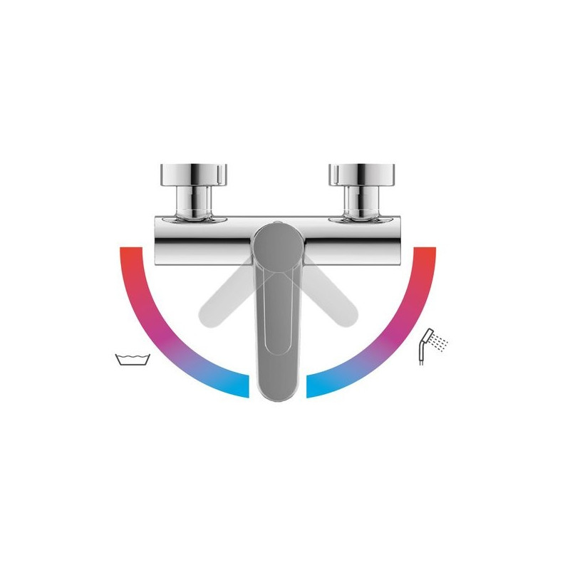 Смеситель Ravak PU 022.00/150 X070115 с поворотным картриджем с функцией переключения ванна/душ