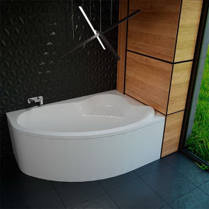 Ванна акриловая Bonito Home Rosa BH-RA-101-170P/St 170x110 R (с ножками) в интерьере