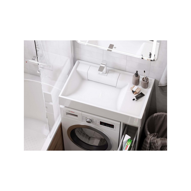 Фото сверху в интерьере умывальника Акватон Рейн 80