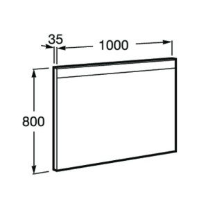 Зеркало Roca Prisma Comfort 100х80 размеры