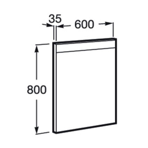 Зеркало Roca Prisma Basic 60х80 размеры