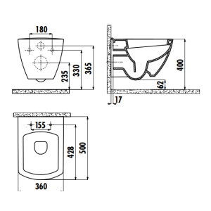 Схема унитаза Creavit TP326-11CB00E-0000