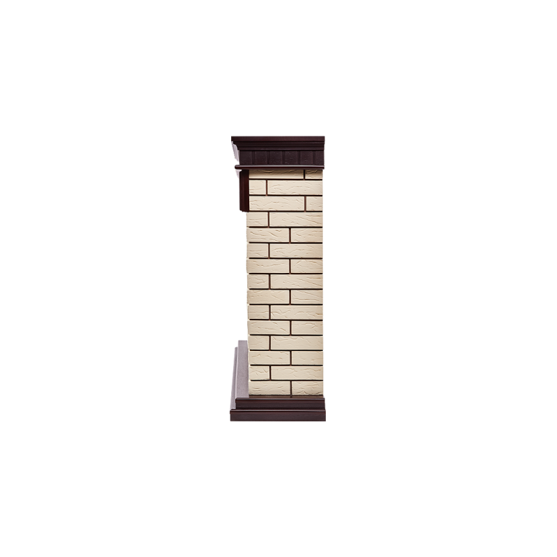 Портал Firelight Bricks Classic кирпич бежевый/темный дуб вид сбоку