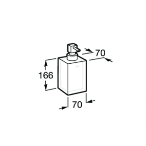 Дозатор жидкого мыла Roca Ice 816861013 синий - схема с