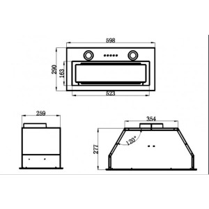 Вытяжка Maunfeld Trapeze 602IG Beige размеры