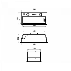 Вытяжка Maunfeld Thames 601M Inox размеры