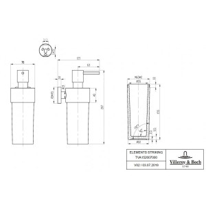 Дозатор жидкого мыла Villeroy & Boch Elements TVA15200700061 - c[tvf c hfpvthfvb