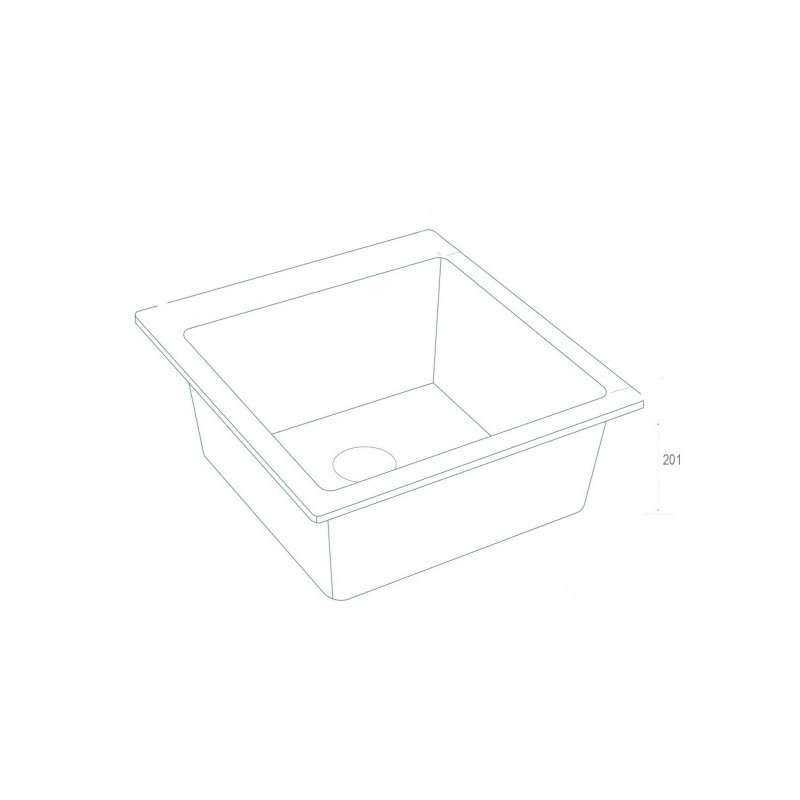 Кухонная мойка ZorG Como 46 черный опал - глубина чаши