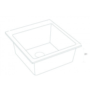 Кухонная мойка ZorG Como 46 черный опал - глубина чаши