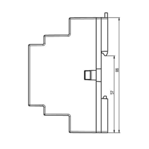 Терморегулятор Wirt ТРЛ-515 - чертеж с размерами сбоку