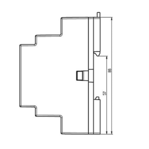 Терморегулятор Wirt ТРЛ-535 - чертеж с размерами сбоку