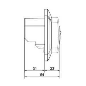 Терморегулятор Wirt ТРЛ-02 - схема с размерами сбоку