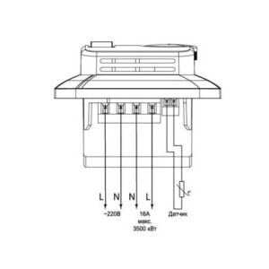 Терморегулятор Wirt ТРЛ-02 - схема подключения