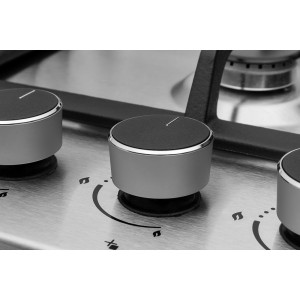 Газовая варочная панель ZorG Technology BLC FDW Inox с черными переключателями