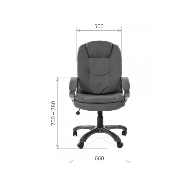 Кресло компьютерное Chairman 668 черный размеры спереди
