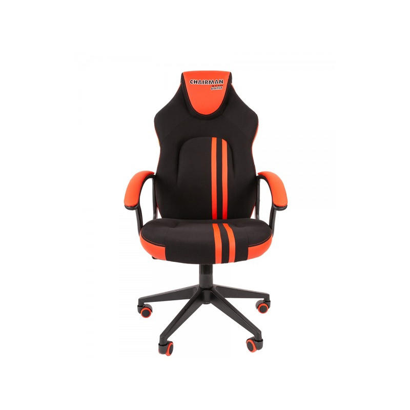 Кресло геймерское Chairman Game 26 черный/красный вид спереди