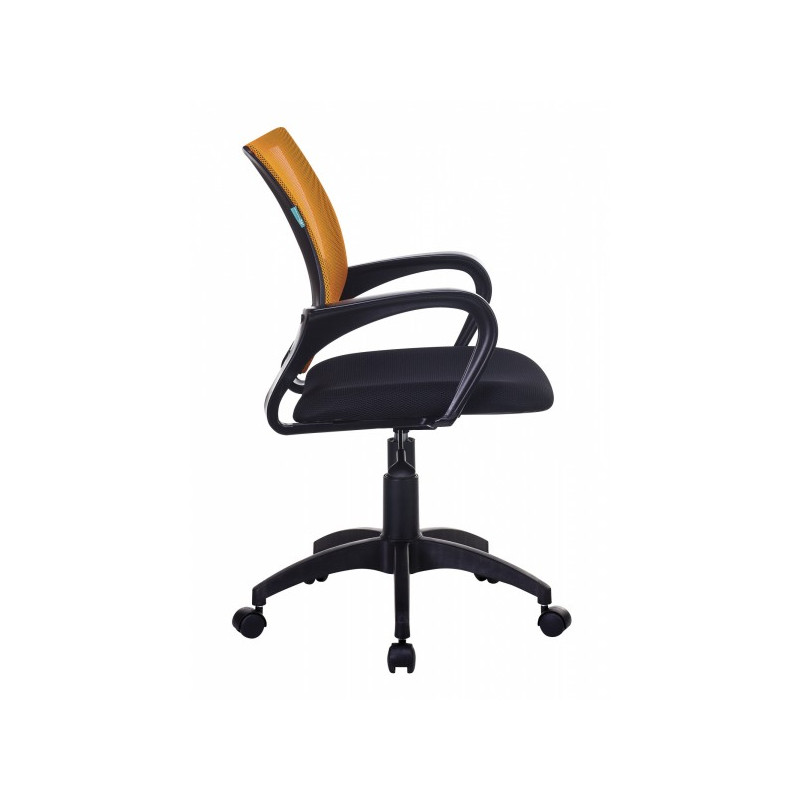 Кресло компьютерное Бюрократ CH-695NLT черный/оранжевый вид сбоку