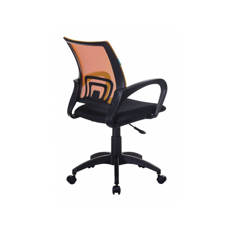 Кресло компьютерное Бюрократ CH-695NLT черный/оранжевый вид сзади