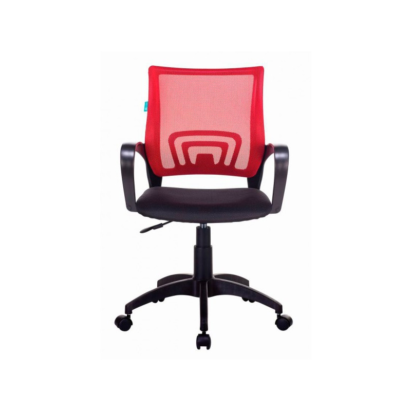 Кресло компьютерное Бюрократ CH-695NLT черный/красный вид спереди