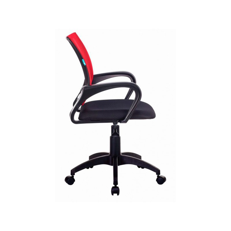 Кресло компьютерное Бюрократ CH-695NLT черный/красный вид сбоку