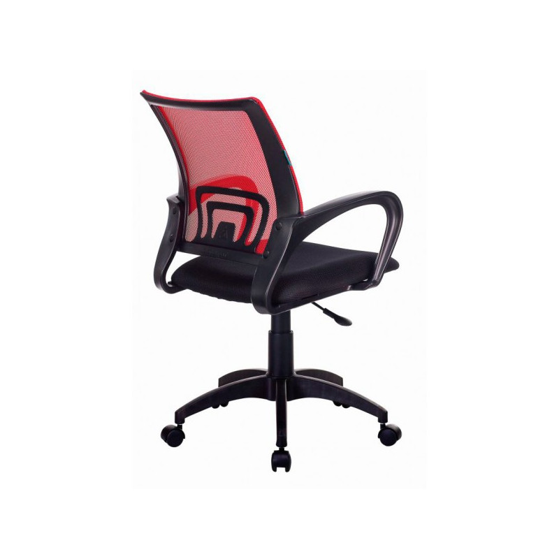 Кресло компьютерное Бюрократ CH-695NLT черный/красный вид сзади