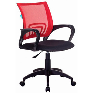 Кресло компьютерное Бюрократ CH-695NLT черный/красный