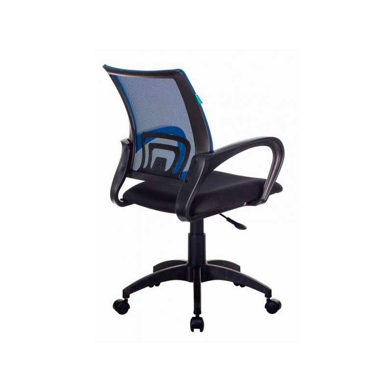 Кресло компьютерное Бюрократ CH-695NLT черный/синий вид сзади