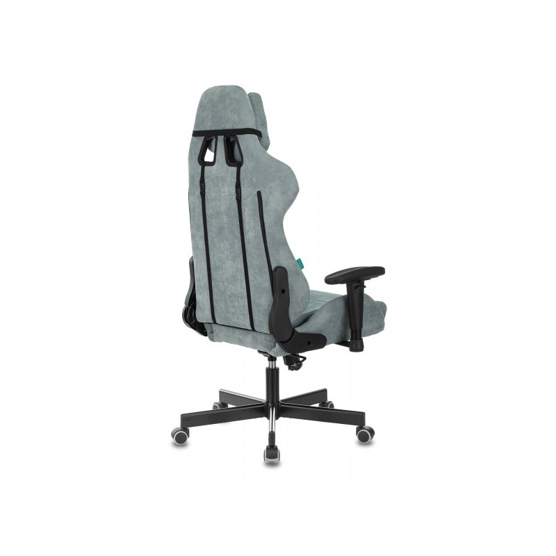 Кресло геймерское Бюрократ Viking Knight серо-голубой вид сзади