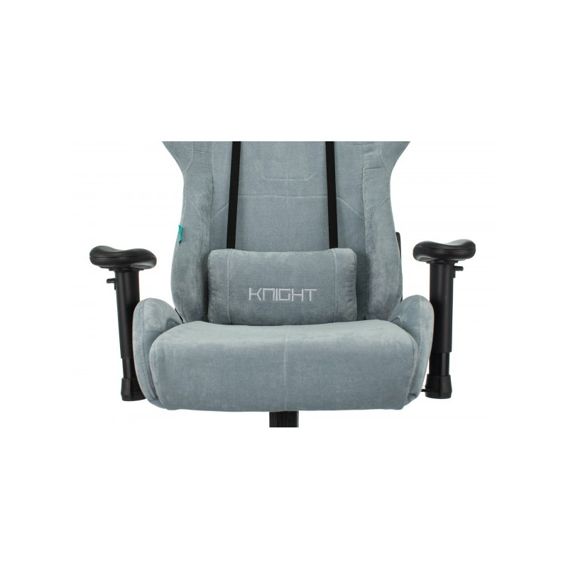 Кресло геймерское Бюрократ Viking Knight серо-голубой поясничный упор