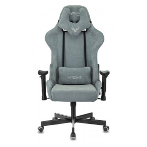 Кресло геймерское Бюрократ Viking Knight серо-голубой вид спереди