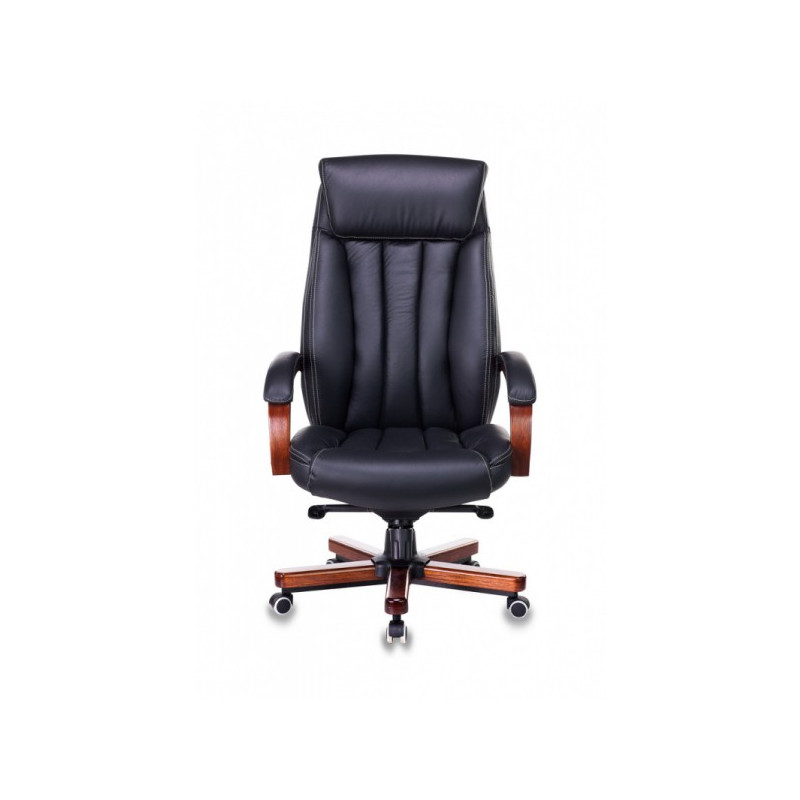 Кресло компьютерное Бюрократ T-9922WALNUT черный вид спереди