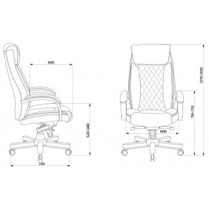 Кресло компьютерное Бюрократ T-9924WALNUT черный размеры