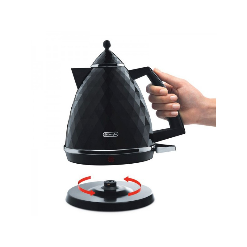 Электрочайник DeLonghi KBJ 2001 BK с подставкой