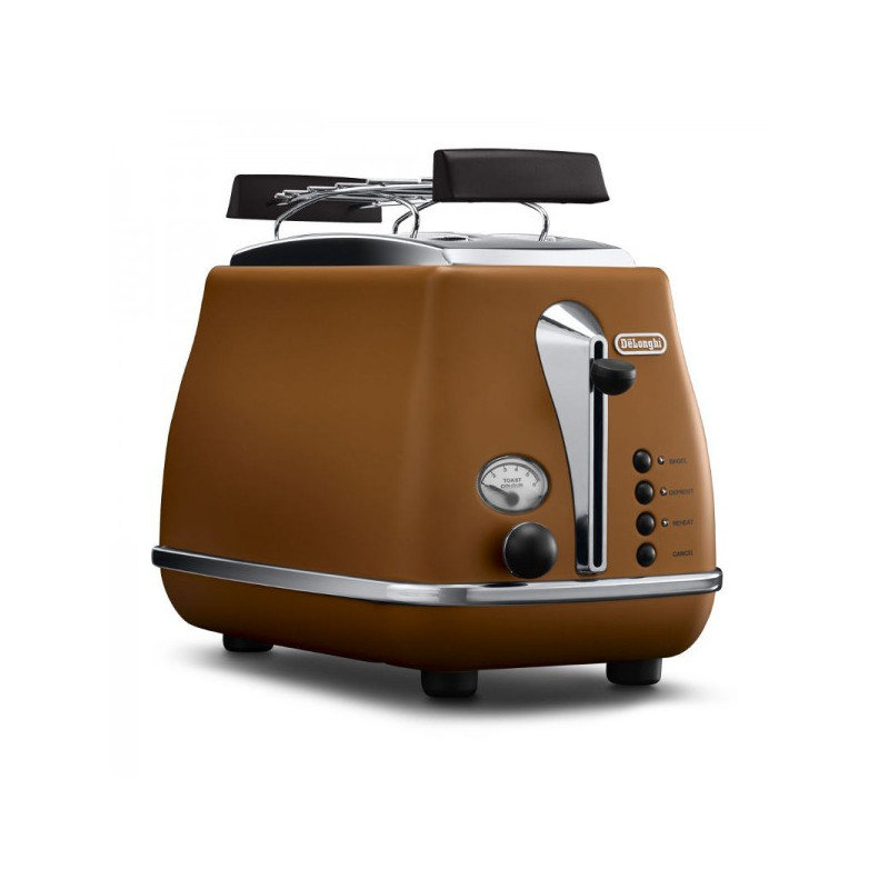 Тостер DeLonghi CTOV 2103 BW вид сбоку