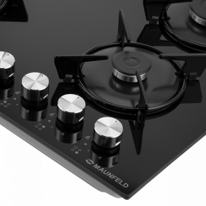 Газовая варочная панель Maunfeld EGHG.64.13STS-EB Black с эмалированными решетками