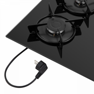 Газовая варочная панель Maunfeld EGHG.64.13STS-EB Black с электрокабелем