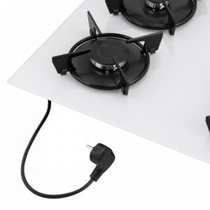 Газовая варочная панель Maunfeld EGHG.64.13STS-EW White с электрокабелем