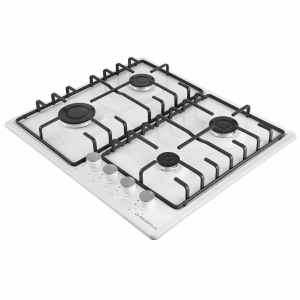 Газовая варочная панель Maunfeld EGHE.64.3STS-EW White с эмалированными решетками