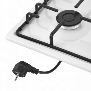 Газовая варочная панель Maunfeld EGHE.64.3STS-EW White с электрокабелем