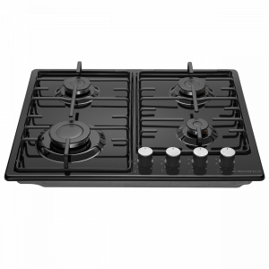 Газовая варочная панель Maunfeld EGHE.64.3STS-EB/G Black вид сверху
