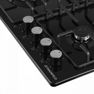 Газовая варочная панель Maunfeld EGHE.64.3STS-EB/G Black с эмалированным решетками