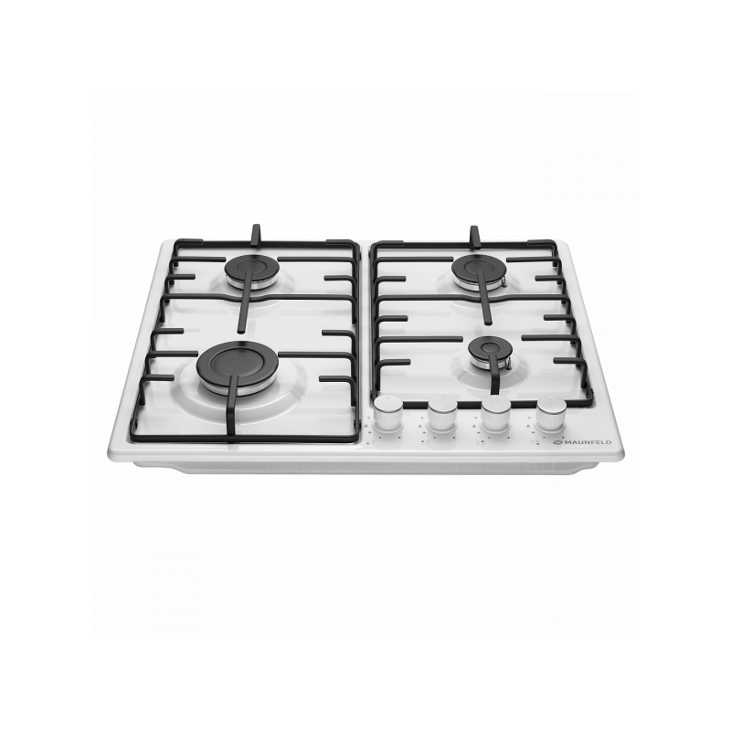 Газовая варочная панель Maunfeld EGHE.64.3STS-EW/G White вид сверху